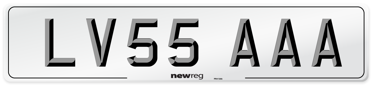 LV55 AAA Number Plate from New Reg
